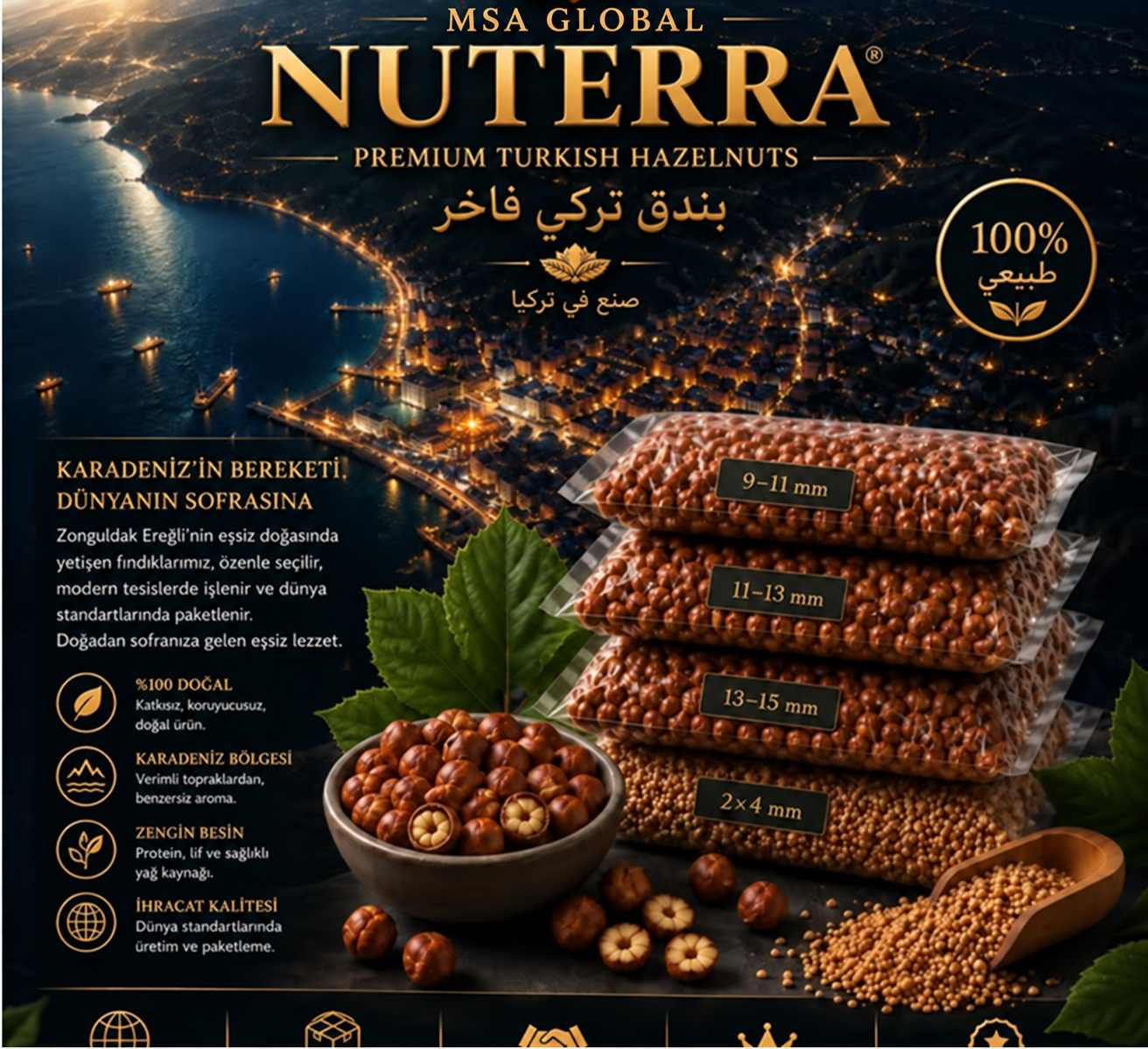 MSA GLOBAL NUTERRA Premium Turkish Hazelnuts